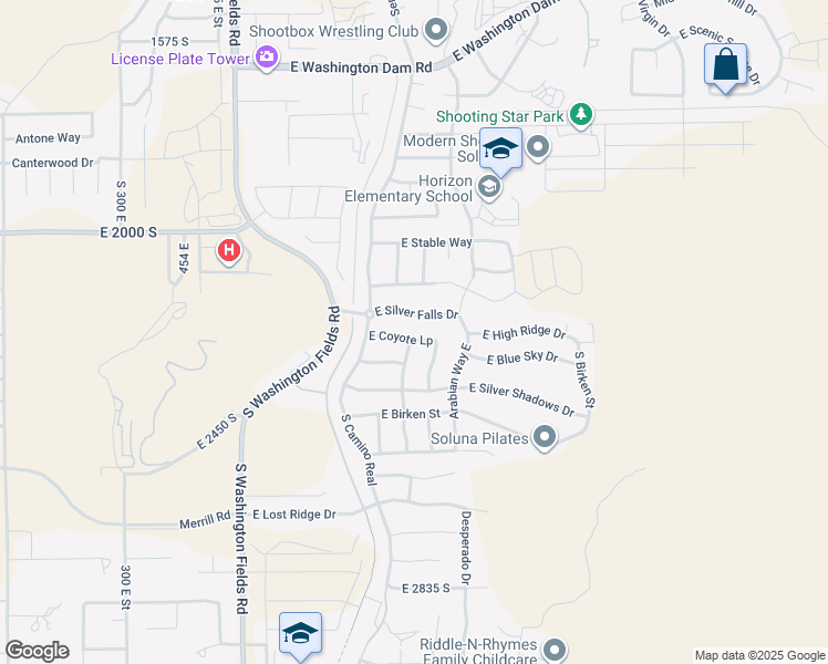map of restaurants, bars, coffee shops, grocery stores, and more near 983 Coyote Loop in Washington