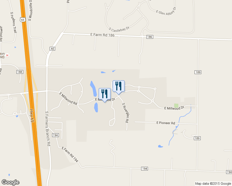 map of restaurants, bars, coffee shops, grocery stores, and more near 6112 South Natural Falls Drive in Ozark