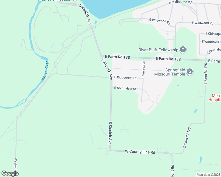 map of restaurants, bars, coffee shops, grocery stores, and more near 6179-6199 S Kissick Ave in Ozark