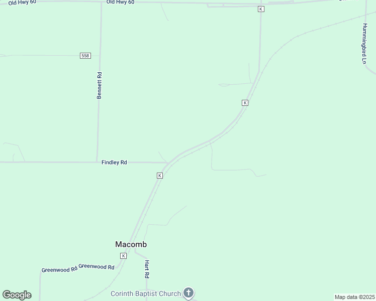 map of restaurants, bars, coffee shops, grocery stores, and more near 1401-1405 State Highway K in Macomb
