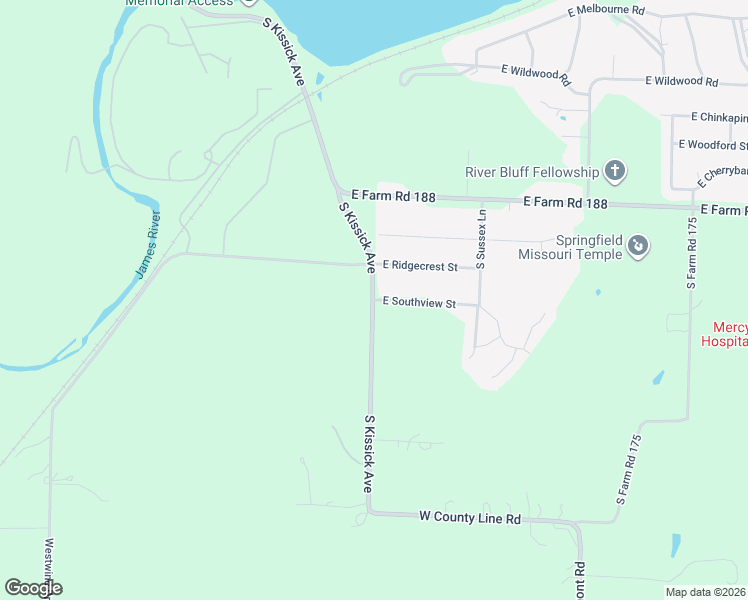 map of restaurants, bars, coffee shops, grocery stores, and more near 6199 South Kissick Avenue in Ozark