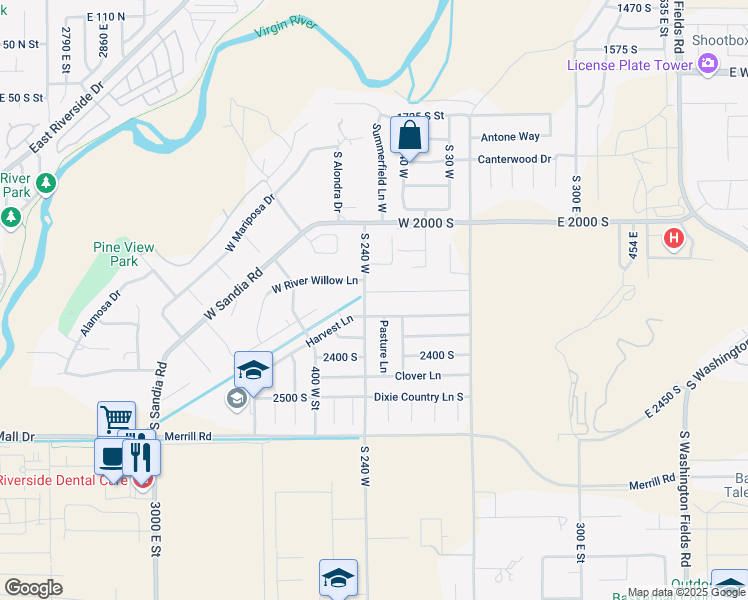 map of restaurants, bars, coffee shops, grocery stores, and more near 219 West Elinor Lane in Washington