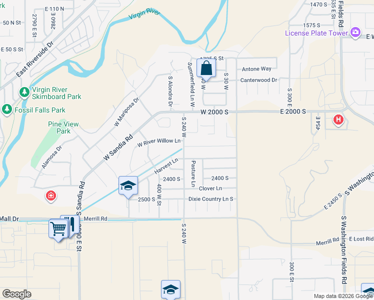map of restaurants, bars, coffee shops, grocery stores, and more near 219 West Elinor Lane in Washington