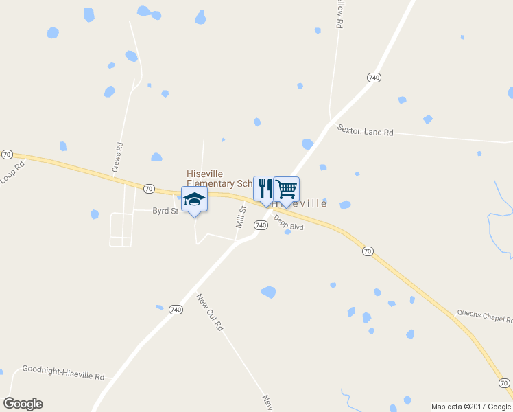 map of restaurants, bars, coffee shops, grocery stores, and more near in Hiseville