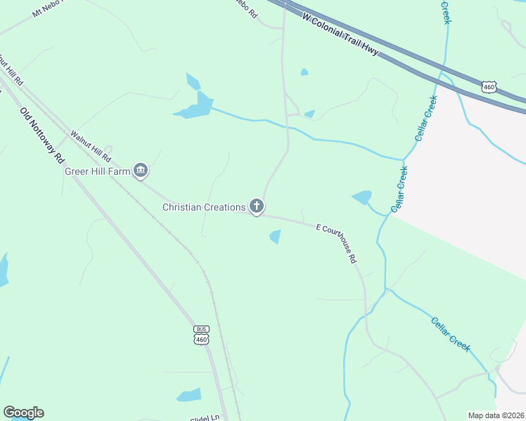 map of restaurants, bars, coffee shops, grocery stores, and more near 2247 East Courthouse Road in Blackstone