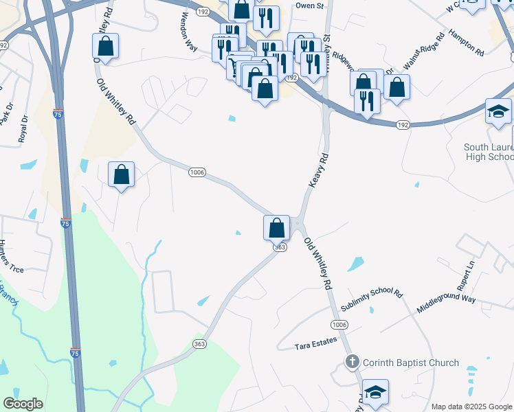 map of restaurants, bars, coffee shops, grocery stores, and more near 900 Sublimity School Road in London
