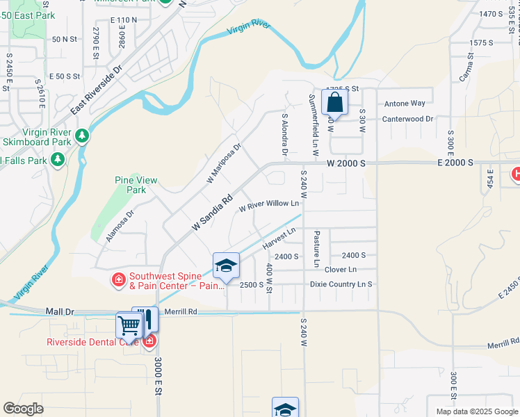 map of restaurants, bars, coffee shops, grocery stores, and more near 399 West River Willow Lane in Washington