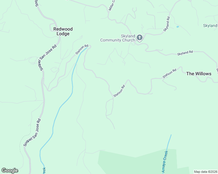 map of restaurants, bars, coffee shops, grocery stores, and more near 15377 Stetson Road in Los Gatos