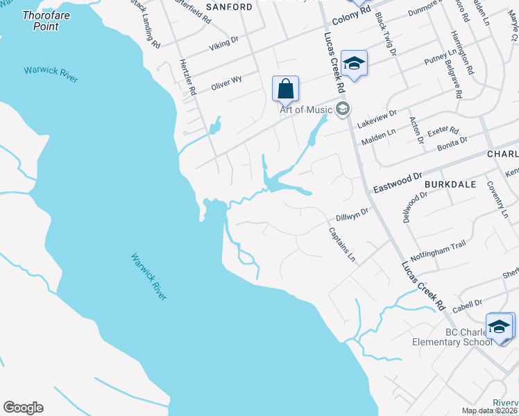 map of restaurants, bars, coffee shops, grocery stores, and more near 49 Dillwyn Drive in Newport News