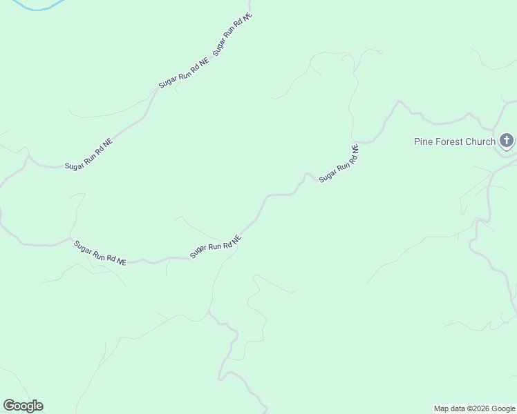 map of restaurants, bars, coffee shops, grocery stores, and more near 9077 Sugar Run Road Northeast in Copper Hill