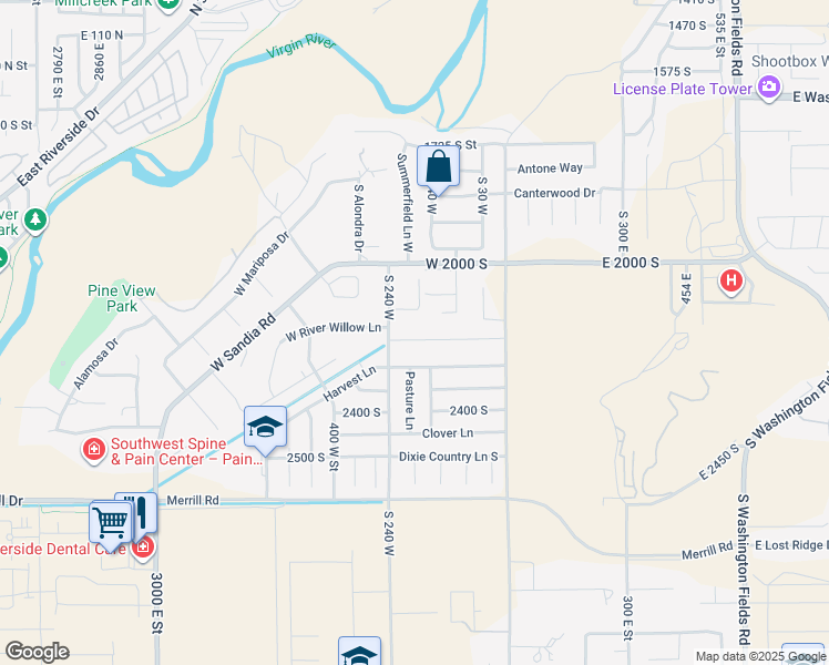 map of restaurants, bars, coffee shops, grocery stores, and more near 182 West Elinor Lane in Washington