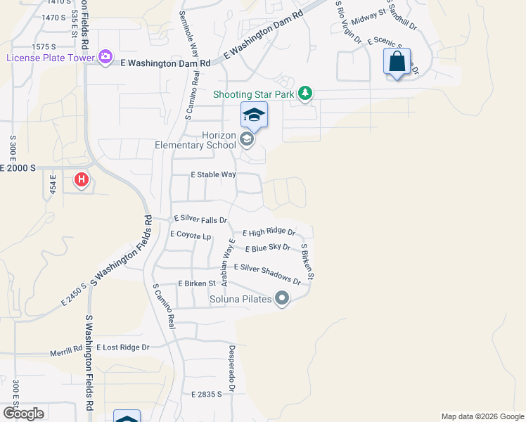 map of restaurants, bars, coffee shops, grocery stores, and more near 1226 East Pony Trail in Washington