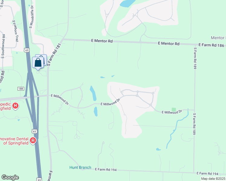 map of restaurants, bars, coffee shops, grocery stores, and more near 6112 South Natural Falls Drive in Ozark