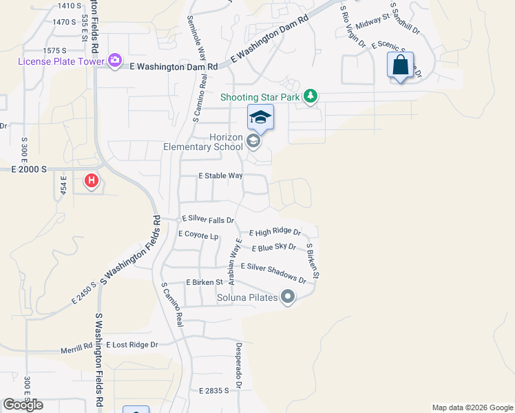 map of restaurants, bars, coffee shops, grocery stores, and more near 1167 East Corral Way in Washington