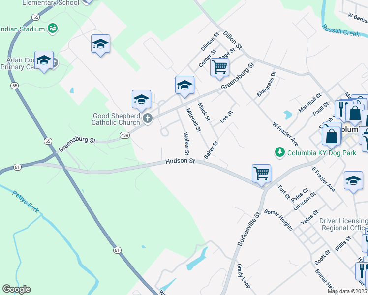 map of restaurants, bars, coffee shops, grocery stores, and more near 546-710 Hudson Street in Columbia