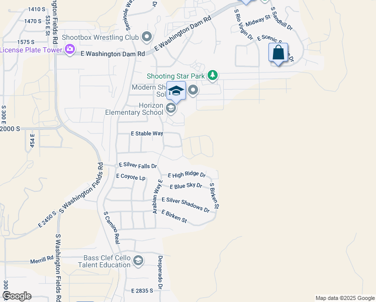 map of restaurants, bars, coffee shops, grocery stores, and more near 2098 South Pinto Street in Washington