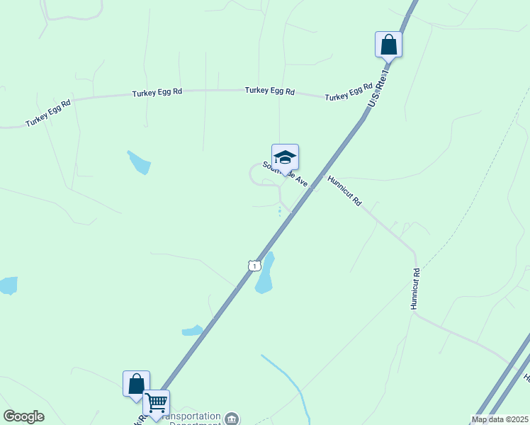 map of restaurants, bars, coffee shops, grocery stores, and more near 19611 Southside Avenue in Dinwiddie