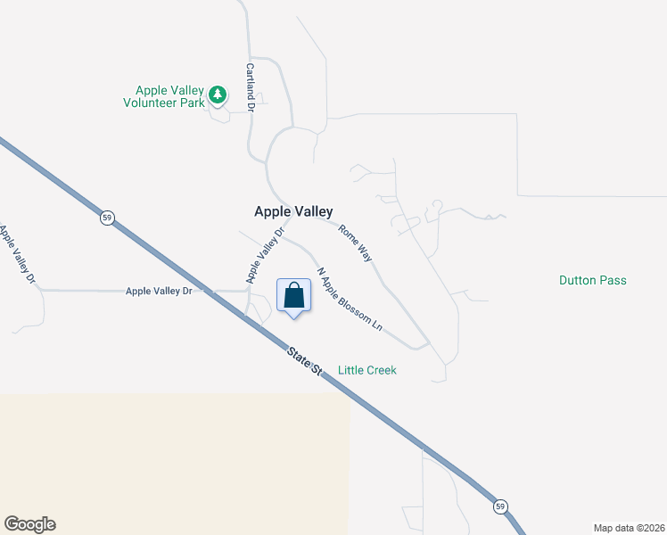 map of restaurants, bars, coffee shops, grocery stores, and more near 1432 South Apple Blossom Lane in Apple Valley
