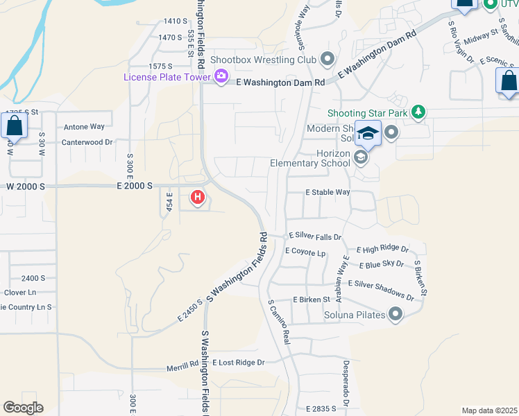 map of restaurants, bars, coffee shops, grocery stores, and more near 2056 Great Basin Drive in Washington