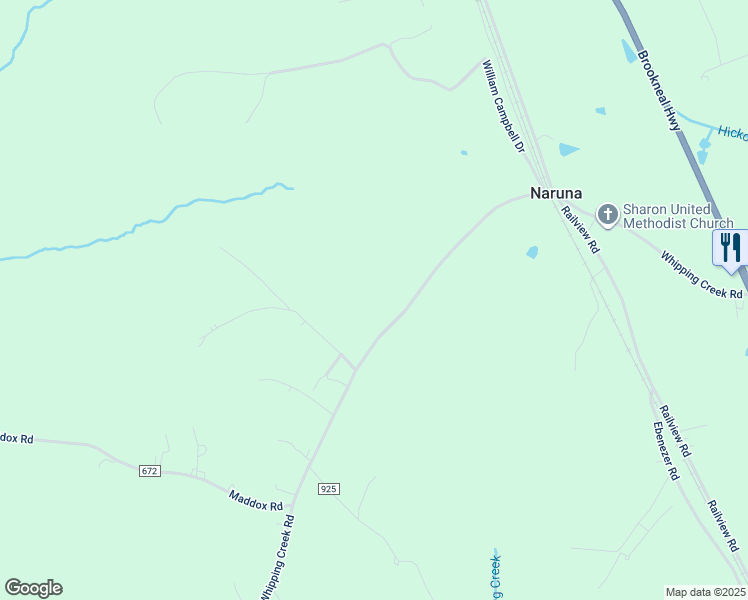 map of restaurants, bars, coffee shops, grocery stores, and more near 1057 Whipping Creek Road in Gladys