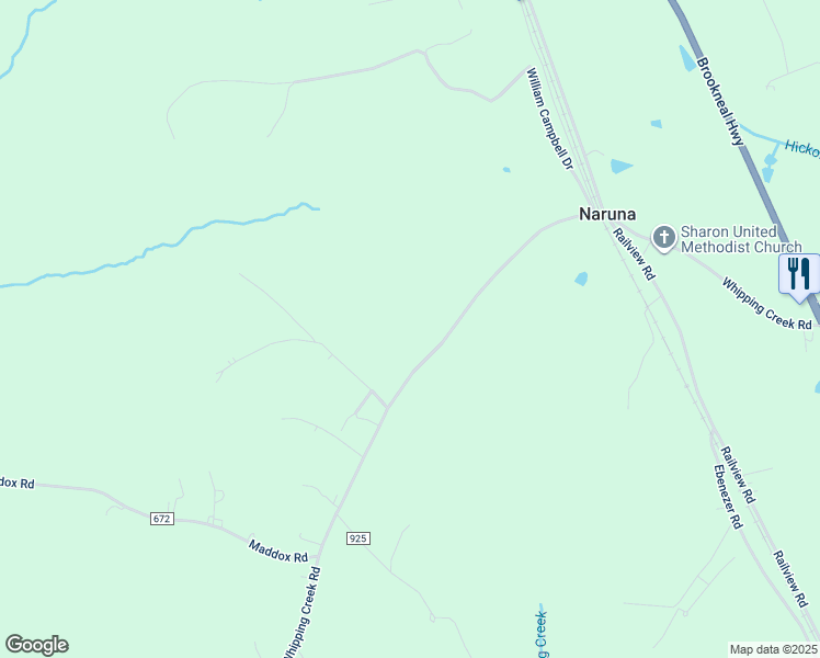map of restaurants, bars, coffee shops, grocery stores, and more near 1057 Whipping Creek Road in Gladys