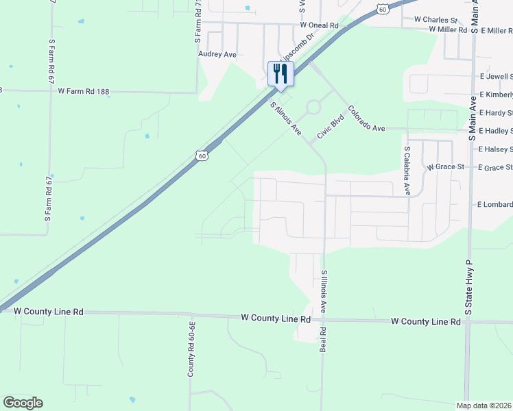 map of restaurants, bars, coffee shops, grocery stores, and more near 710 W Christine Ln in Republic