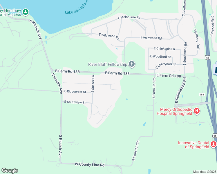 map of restaurants, bars, coffee shops, grocery stores, and more near 2488 E Huntington St in Springfield
