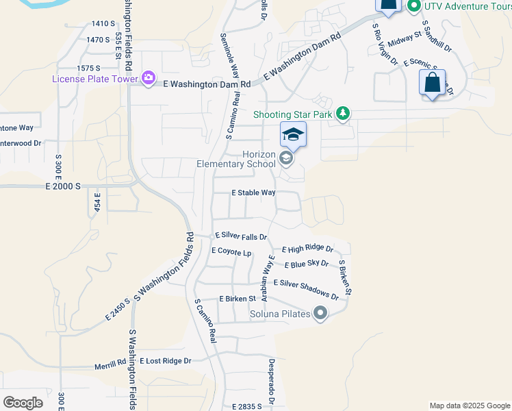 map of restaurants, bars, coffee shops, grocery stores, and more near 2050 South Stable Circle in Washington