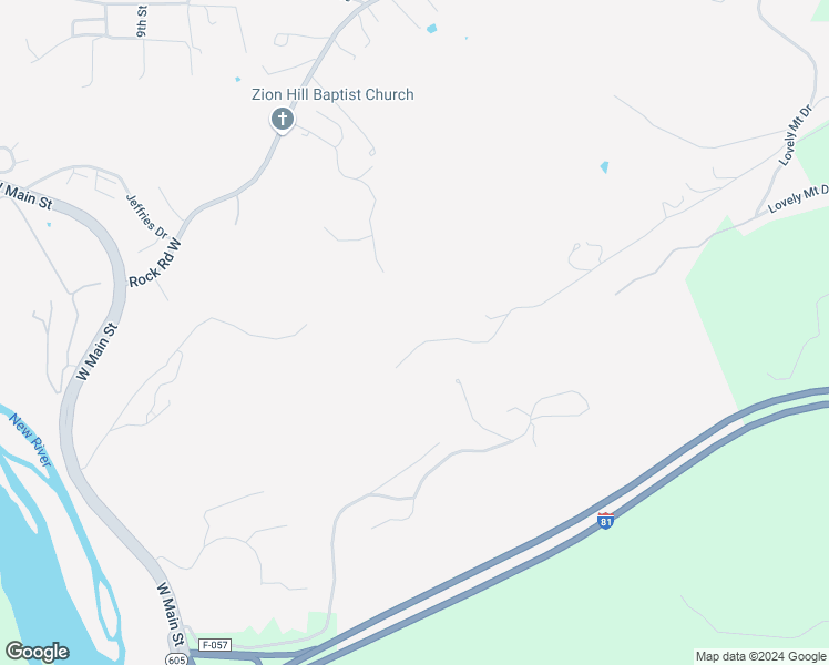 map of restaurants, bars, coffee shops, grocery stores, and more near 201 Wild Partridge Lane in Radford