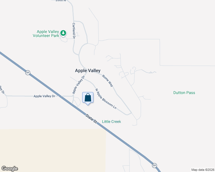 map of restaurants, bars, coffee shops, grocery stores, and more near 1432 South Apple Blossom Lane in Apple Valley