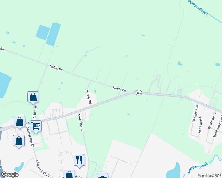 map of restaurants, bars, coffee shops, grocery stores, and more near 4070 Noble Road in Paducah