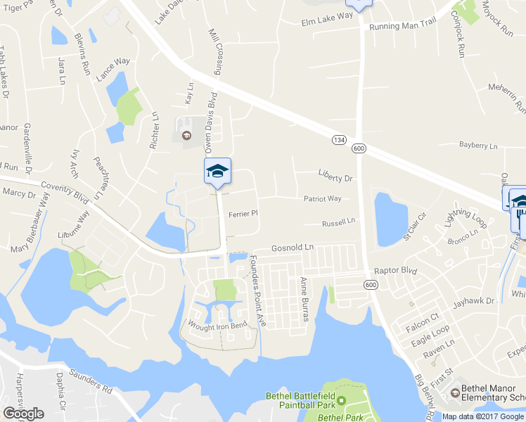 map of restaurants, bars, coffee shops, grocery stores, and more near 209 Blacksmith Arch in Yorktown
