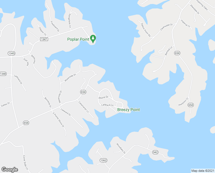 map of restaurants, bars, coffee shops, grocery stores, and more near 191 Shore Drive in Moneta