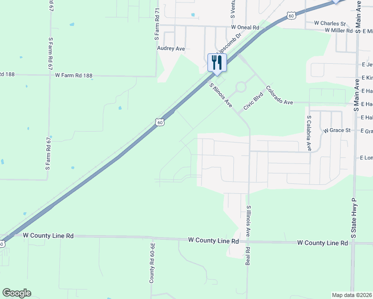 map of restaurants, bars, coffee shops, grocery stores, and more near 710 W Christine Ln in Republic
