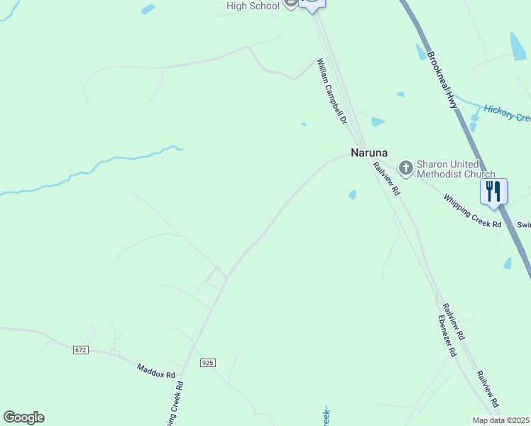 map of restaurants, bars, coffee shops, grocery stores, and more near 943 Whipping Creek Road in Gladys