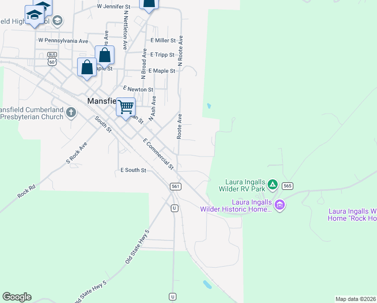 map of restaurants, bars, coffee shops, grocery stores, and more near 101-297 Summit Street in Mansfield