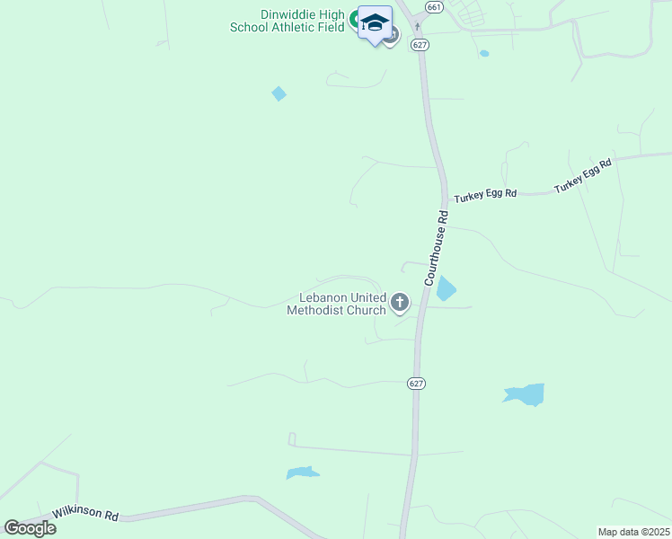 map of restaurants, bars, coffee shops, grocery stores, and more near 18200 Clearview Lane in Dinwiddie
