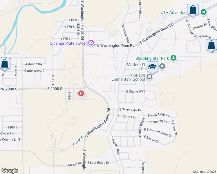 map of restaurants, bars, coffee shops, grocery stores, and more near 1932 Great Basin Drive in Washington