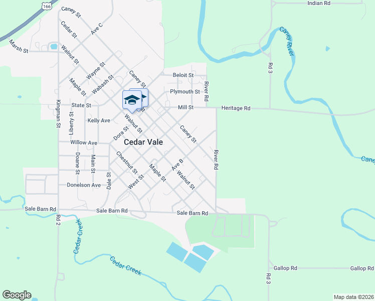 map of restaurants, bars, coffee shops, grocery stores, and more near 400-498 Cedar Street in Cedar Vale
