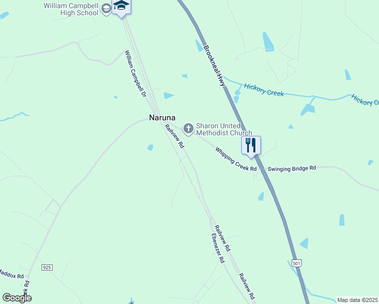 map of restaurants, bars, coffee shops, grocery stores, and more near 1108 Railview Road in Gladys