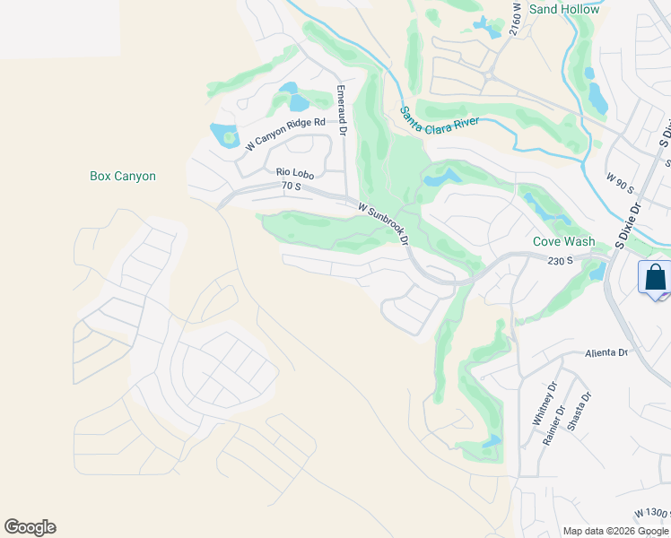 map of restaurants, bars, coffee shops, grocery stores, and more near 2335 West Sunbrook Drive in St. George
