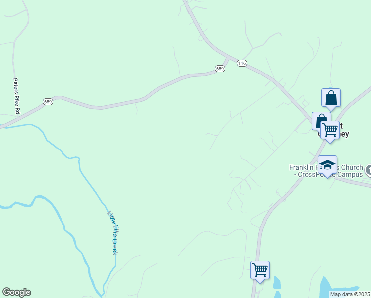 map of restaurants, bars, coffee shops, grocery stores, and more near Mystic Lane in Franklin County
