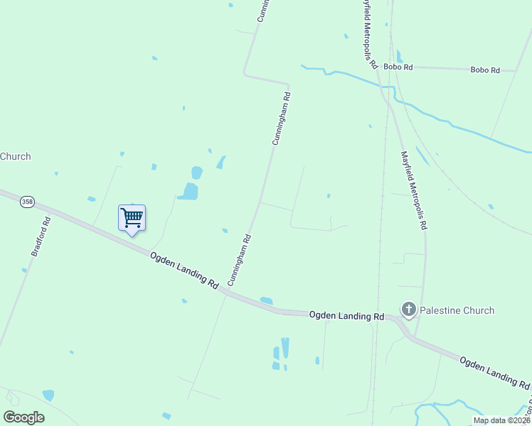 map of restaurants, bars, coffee shops, grocery stores, and more near 123-151 Lansdell Drive in West Paducah