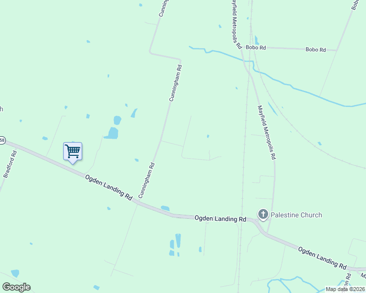 map of restaurants, bars, coffee shops, grocery stores, and more near 123 Lansdell Drive in West Paducah