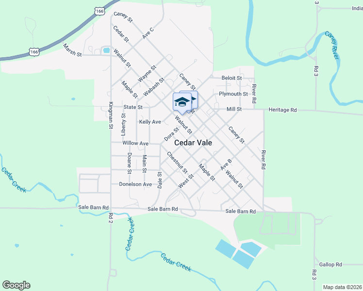 map of restaurants, bars, coffee shops, grocery stores, and more near 698 Maple Street in Cedar Vale