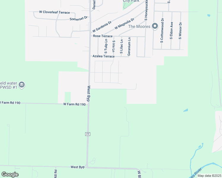 map of restaurants, bars, coffee shops, grocery stores, and more near State Route 190 in Battlefield