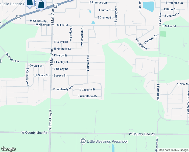 map of restaurants, bars, coffee shops, grocery stores, and more near 460 East Grace Street in Republic