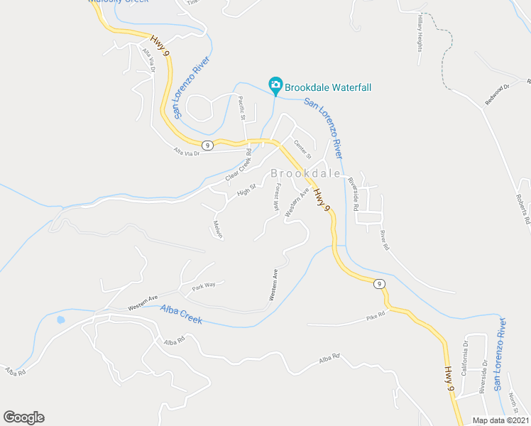 map of restaurants, bars, coffee shops, grocery stores, and more near 973 Forest Way in Brookdale