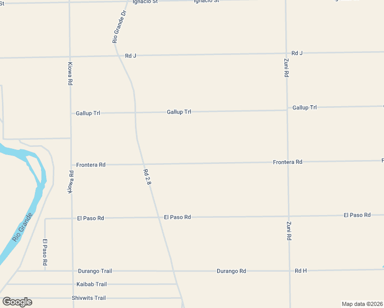map of restaurants, bars, coffee shops, grocery stores, and more near Frontera Road in San Luis