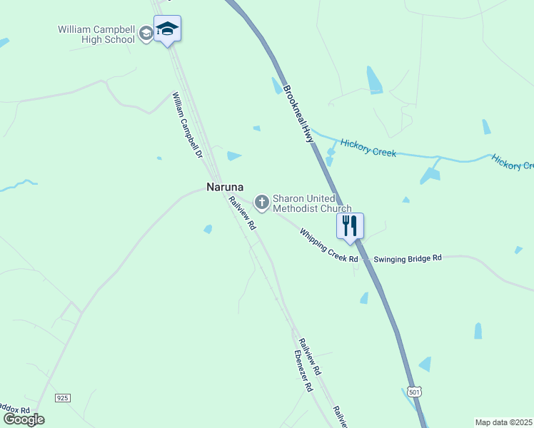 map of restaurants, bars, coffee shops, grocery stores, and more near 376 Whipping Creek Road in Gladys